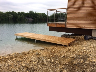 Larch clad jetty